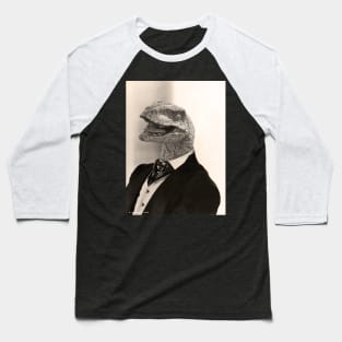 Gentleman Velociraptor having a Laugh Baseball T-Shirt